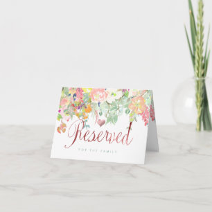 Tarjeta De Agradecimiento PíxDezines acuarela floral/reservada/Rótulo de tab