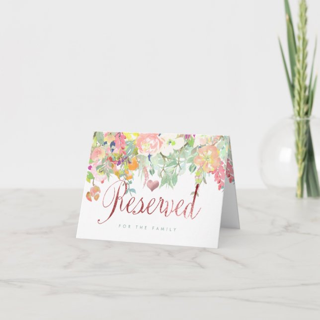 Tarjeta De Agradecimiento PíxDezines acuarela floral/reservada/Rótulo de tab (Anverso)