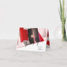 PixDezines acuarela Mitzvah gracias, rojo negro