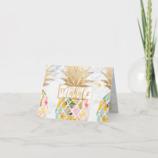 Tarjeta De Agradecimiento PixDezines Aloha Piñas/Mahalo