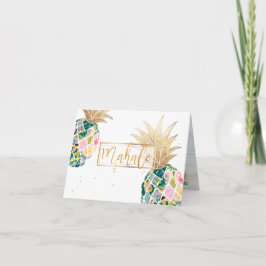 Tarjeta De Agradecimiento PixDezines Aloha Piñas/Mahalo