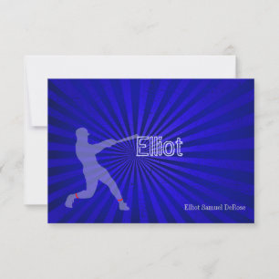 Tarjeta De Agradecimiento PixDezines Béisbol Gracias tarjetas, Flat