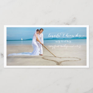 Tarjeta De Agradecimiento PixDezines boda foto DIY font gracias