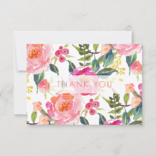 Tarjeta De Agradecimiento PixDezines Despedida de Soltera Acuarela Verano Pe