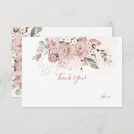 Tarjeta De Agradecimiento PixDezines Dusty Rose Gracias