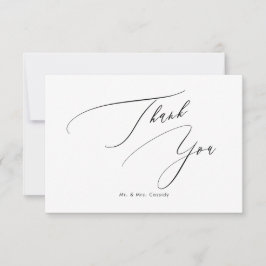 Tarjeta De Agradecimiento PixDezines Elegante Caligrafía de Lujo Agradecimie