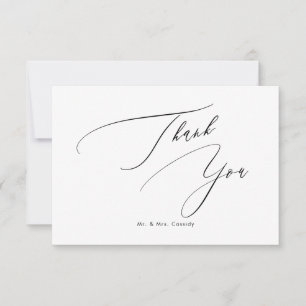 Tarjeta De Agradecimiento PixDezines Elegante Caligrafía de Lujo Agradecimie