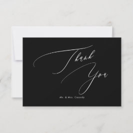 Tarjeta De Agradecimiento PixDezines Elegante Luxe Caligrafía Gracias