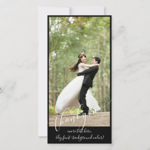 Tarjeta De Agradecimiento PixDezines fondo de bricolaje / foto de boda de ag