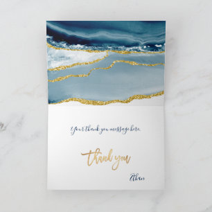 Tarjeta de agradecimiento PixDezines H2 Ágata Teal