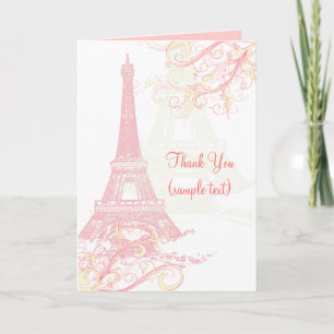 Tarjeta De Agradecimiento PixDezines la torre eiffel/parís
