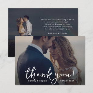 Tarjeta De Agradecimiento PixDezines Script de colores DIY Agradecido