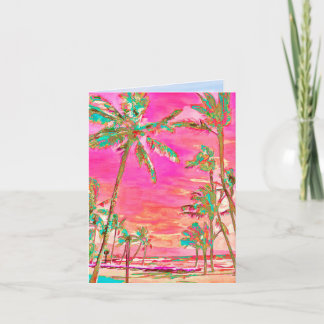 Tarjeta De Agradecimiento PixDezines Vintage Hawaii/Gracias