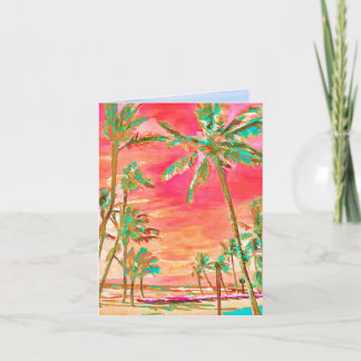 Tarjeta De Agradecimiento PixDezines Vintage Hawaii/Gracias