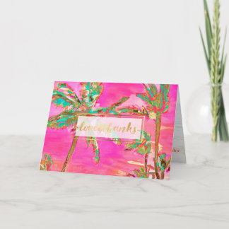 Tarjeta De Agradecimiento PixDezines Vintage Hawaii/Gracias