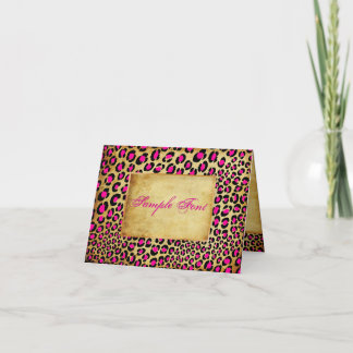 Tarjeta De Agradecimiento PixDezines vintage safari/leopard/DIY fuentes+colo