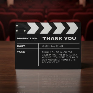 Tarjeta De Agradecimiento Pizarra de Claqueta de Cine
