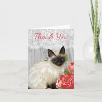 Pizarra Notecard con el gato siamés pintado