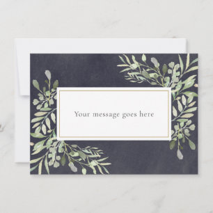 Tarjeta De Agradecimiento Pizarra Verde Suave Primavera Tu Mensaje