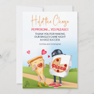 Tarjeta De Agradecimiento Pizza Amor Divertido