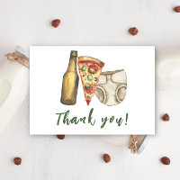 Pizza, brebajes y pañales para la ducha de bebé Gr