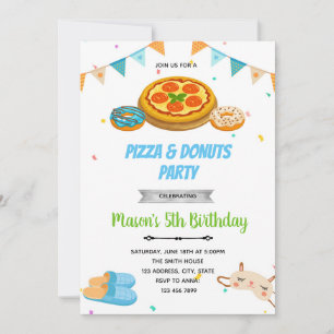 Tarjeta De Agradecimiento Pizza no invita a los niños a dormir