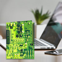 Placa de PCB verde, circuito impreso de piezas ele