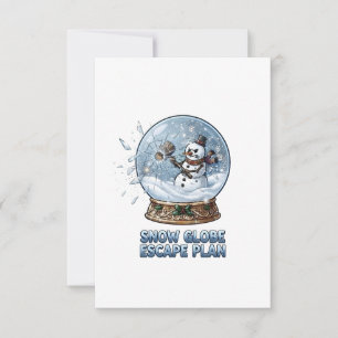 Tarjeta De Agradecimiento Plan de Escape de Bola de Nieve