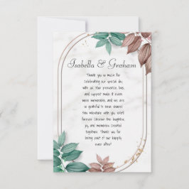 Tarjeta de agradecimiento plana