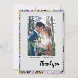 Tarjeta de agradecimiento plana