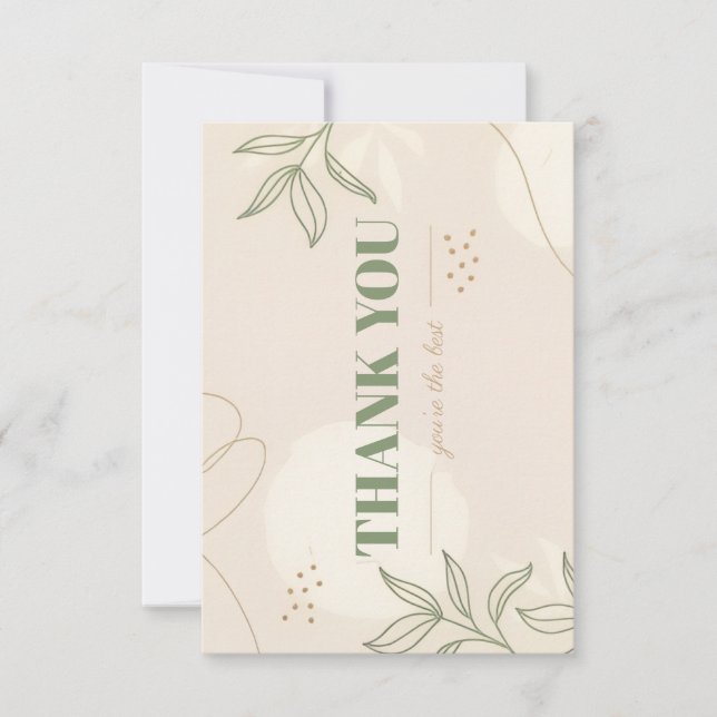 Tarjeta de agradecimiento plana (Anverso)