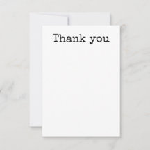 Tarjeta de agradecimiento plana