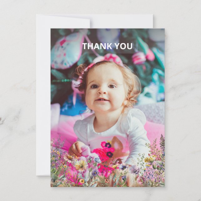 Tarjeta de agradecimiento plana (Anverso)