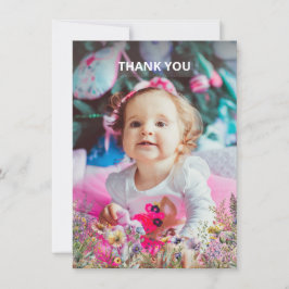 Tarjeta de agradecimiento plana