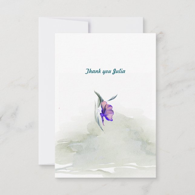 Tarjeta de agradecimiento plana (Anverso)