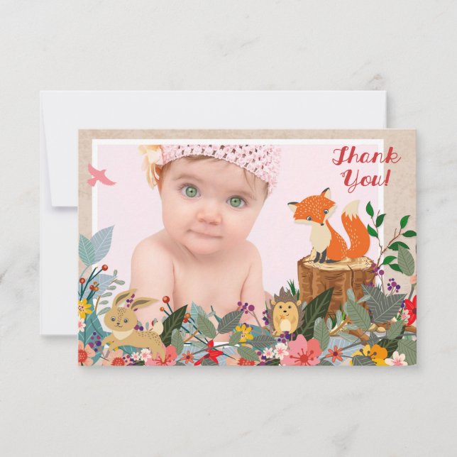 Tarjeta de agradecimiento plana (Anverso)