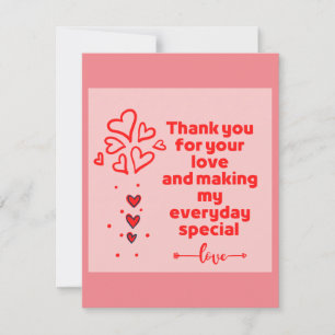 Tarjeta de agradecimiento plana