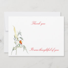 Tarjeta de agradecimiento plana