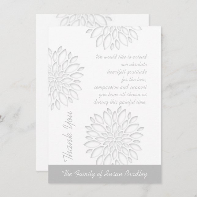 Tarjeta de agradecimiento plana (Anverso / Reverso)