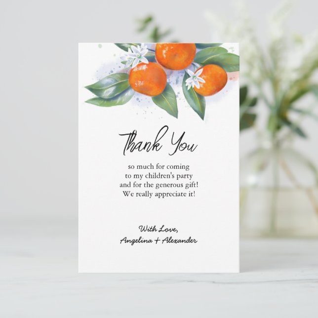 Tarjeta de agradecimiento plana (Anverso de pie)