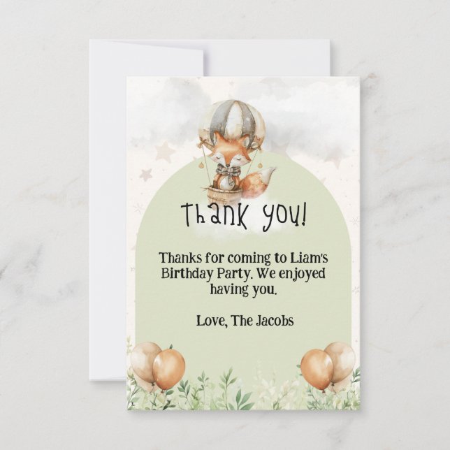 Tarjeta de agradecimiento plana (Anverso)