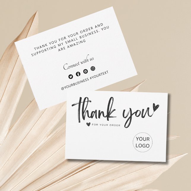 Tarjeta de agradecimiento plana (Personalized Business Thank You Card)