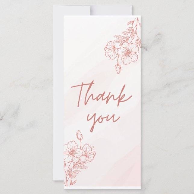 Tarjeta de agradecimiento plana (Anverso)