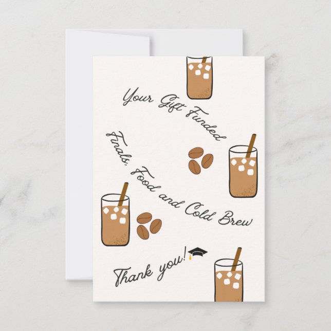 Tarjeta de agradecimiento plana (Anverso)