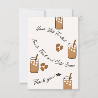 Tarjeta de agradecimiento plana