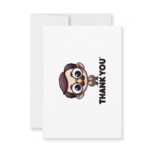 Tarjeta de agradecimiento plana