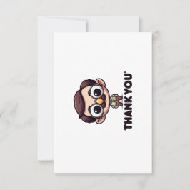 Tarjeta de agradecimiento plana