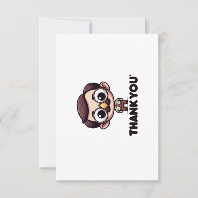 Tarjeta de agradecimiento plana (Anverso)