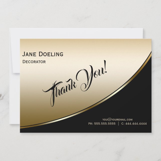 Tarjeta de agradecimiento plana (Anverso)