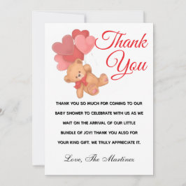 Tarjeta de agradecimiento plana